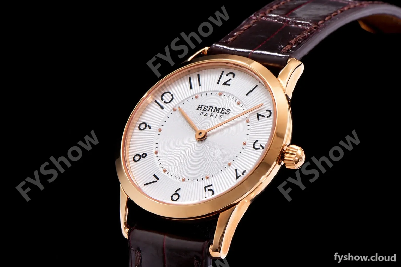 Hermes Slim D Series RG/LE BVF Wht/Bro Quartz - Image 3
