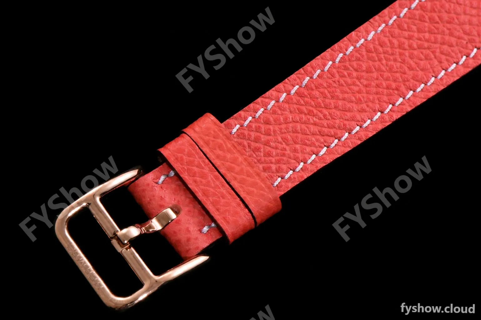 Hermes Slim D Series RG/LE BVF Wht/Red Diams Quartz - Image 7