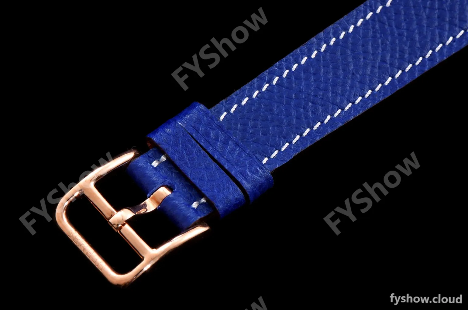 Hermes Slim D Series RG/LE BVF Wht/Blu Diams Quartz - Image 7