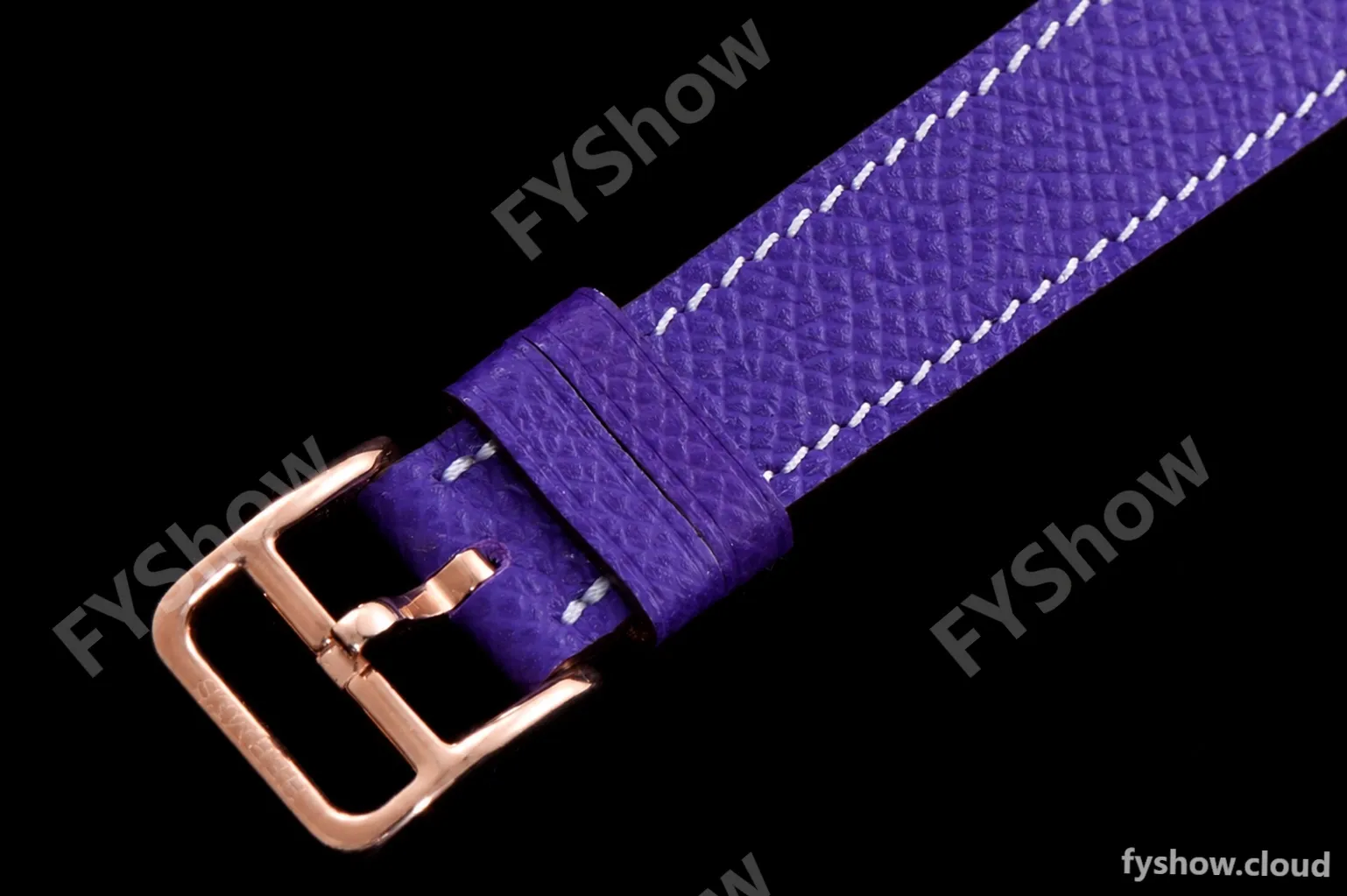 Hermes Slim D Series RG/LE BVF Wht/Per Diams Quartz - Image 6
