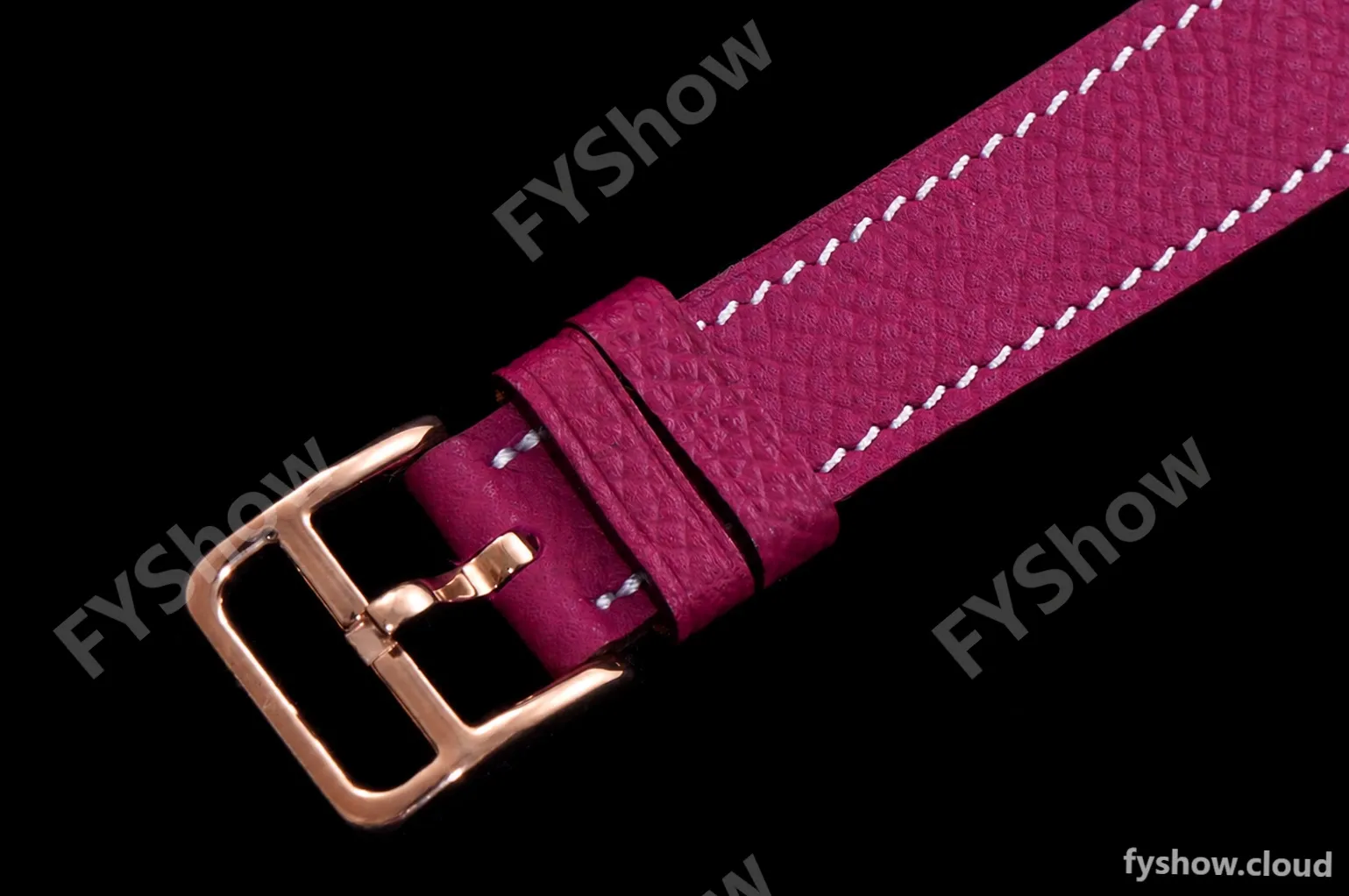 Hermes Slim D Series RG/LE BVF Wht/Red Diams Quartz - Image 6