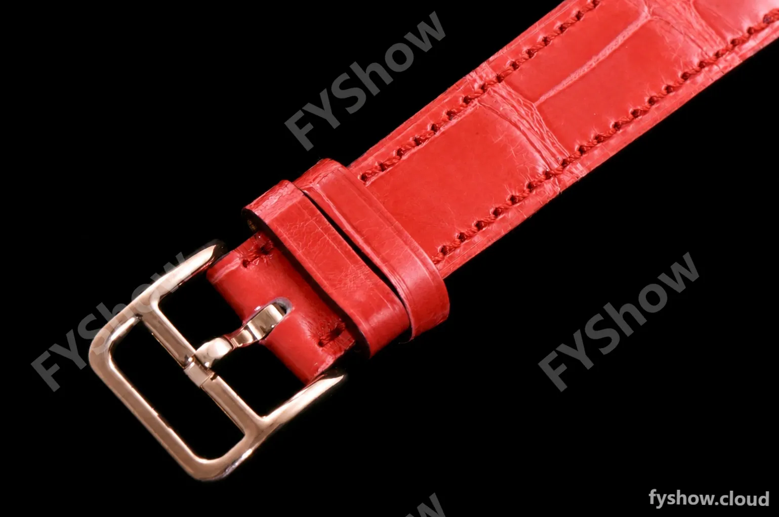Hermes Slim D Series RG/LE BVF Wht/Red Diams Quartz - Image 6