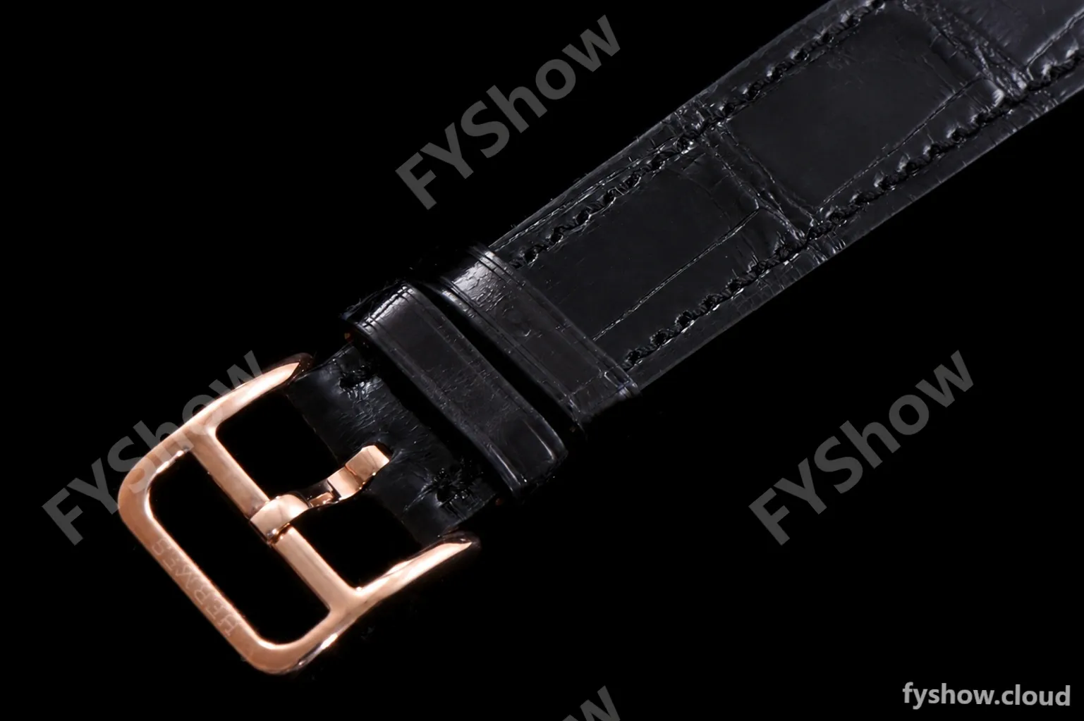 Hermes Slim D Series RG/LE BVF Wht/Blk Diams Quartz - Image 7