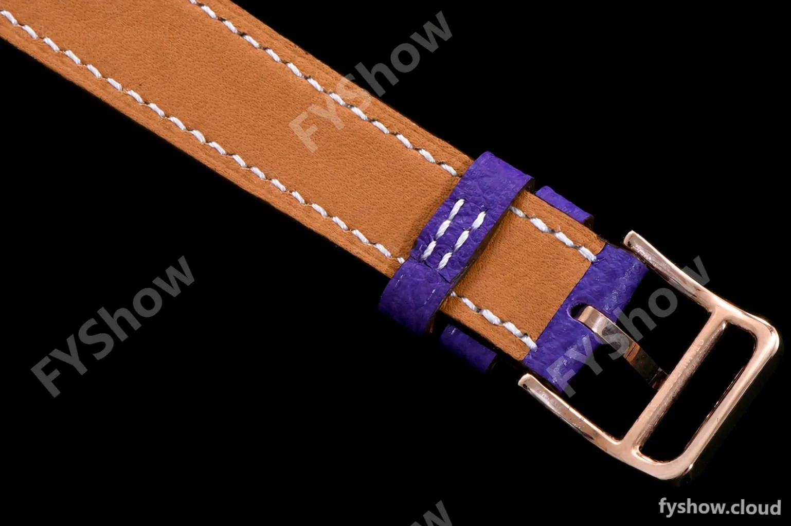 Hermes Slim D Series RG/LE BVF Wht/Per Diams Quartz - Image 7