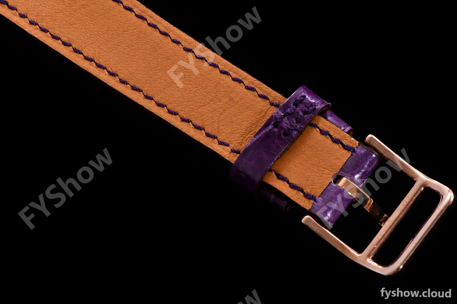 Hermes Slim D Series RG/LE BVF Wht/Per Diams Quartz - Image 7