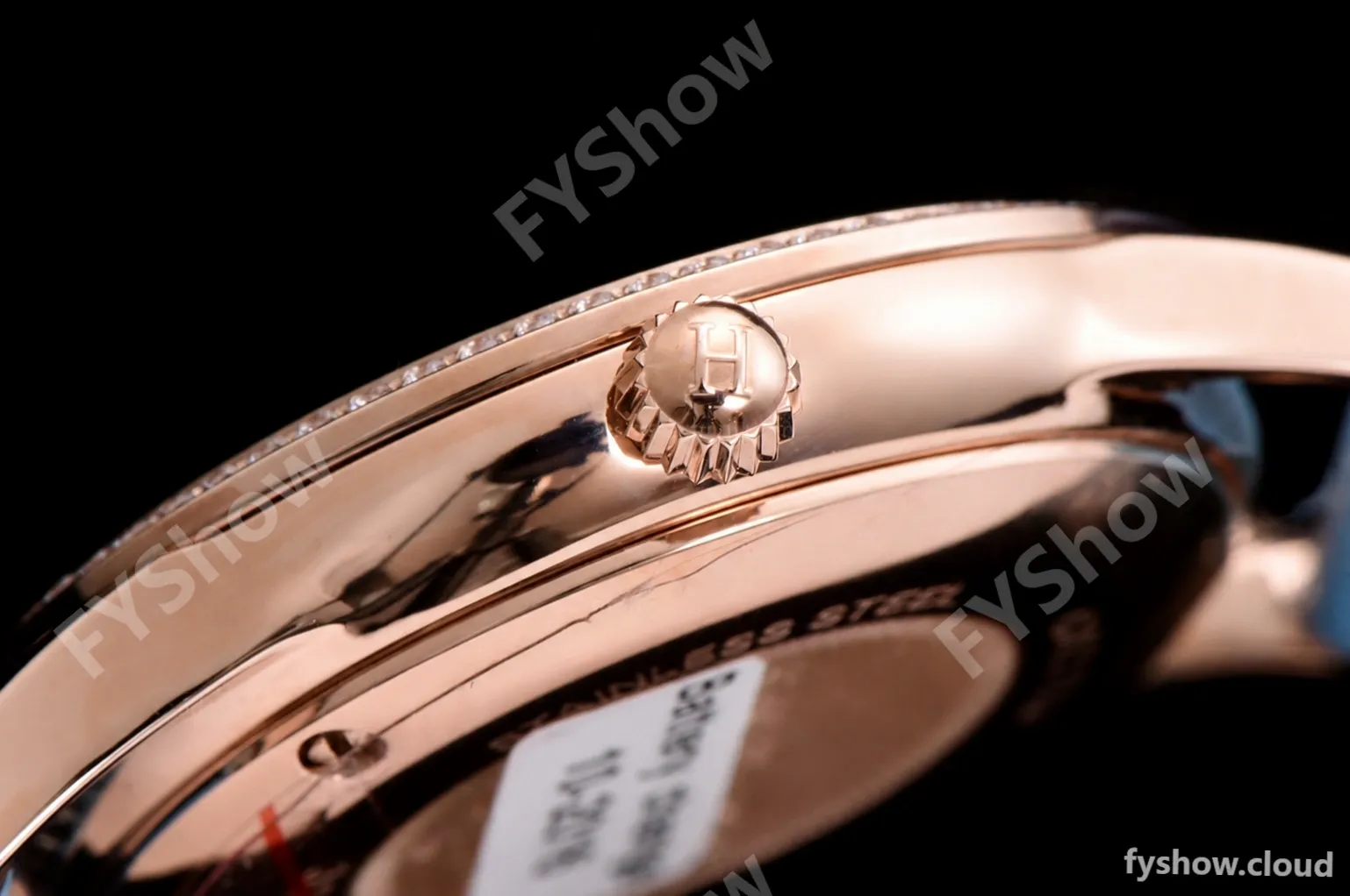 Hermes Slim D Series RG/LE BVF Wht/Red Diams Quartz - Image 8