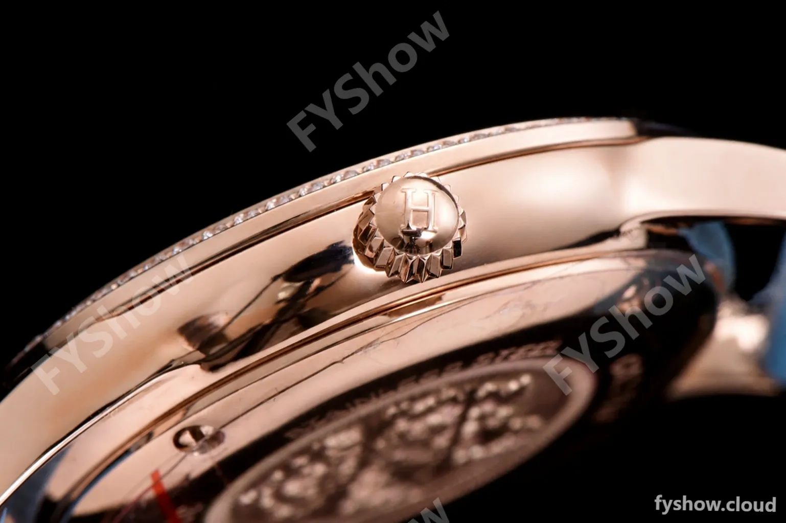 Hermes Slim D Series RG/LE BVF Wht/Per Diams Quartz - Image 8