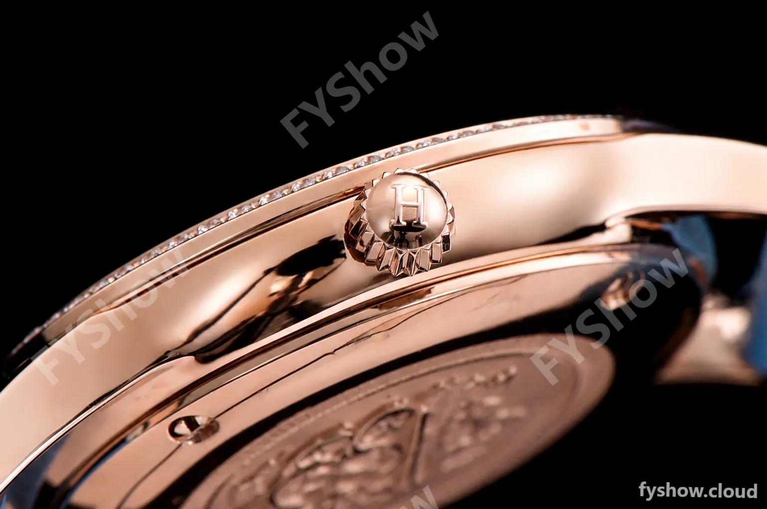 Hermes Slim D Series RG/LE BVF Wht/Per Diams Quartz - Image 8