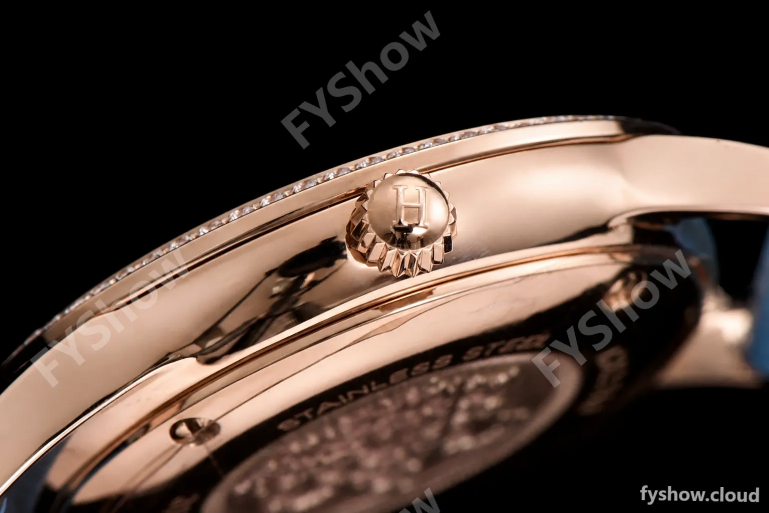 Hermes Slim D Series RG/LE BVF Wht/Red Diams Quartz - Image 8