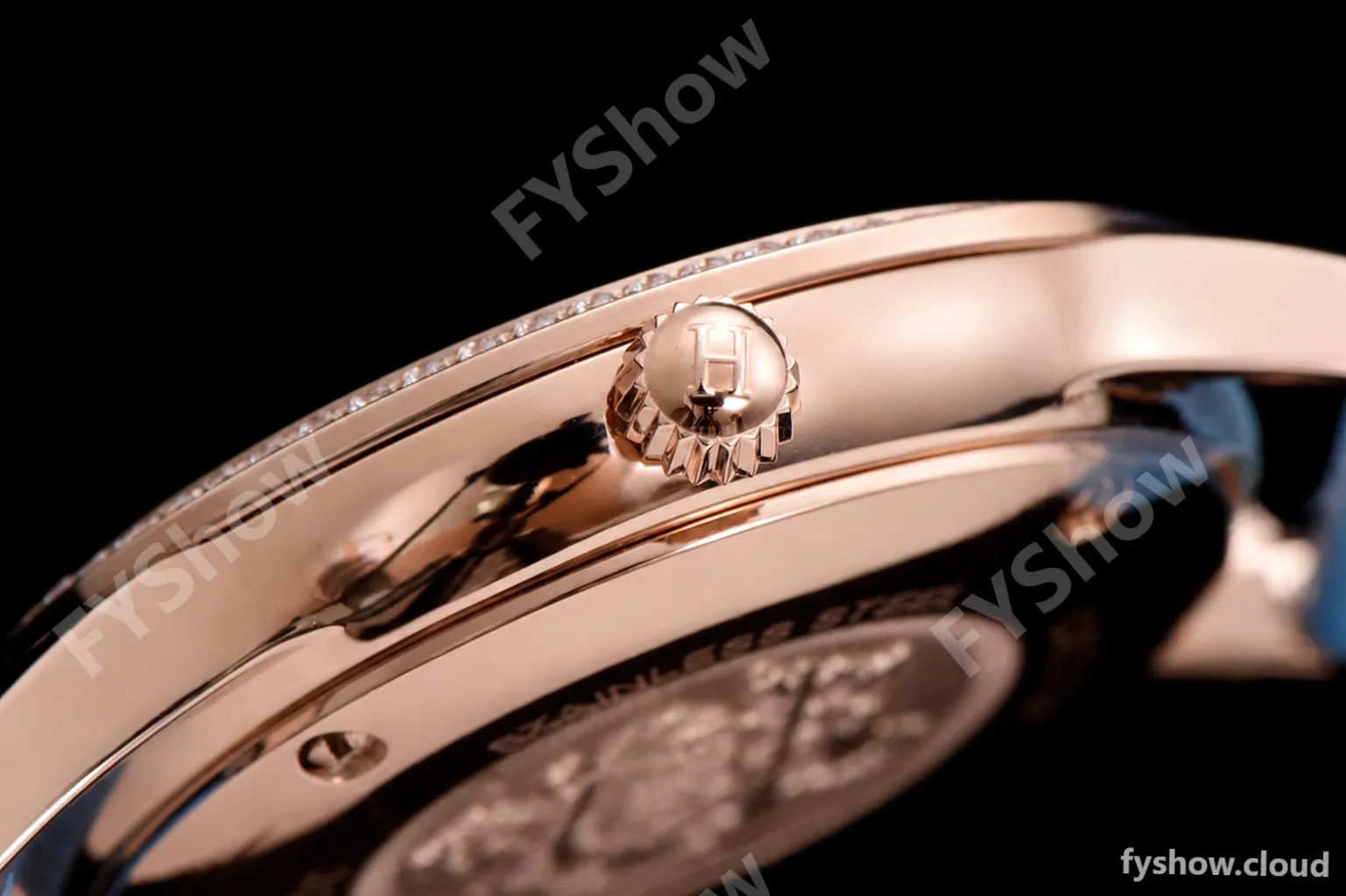 Hermes Slim D Series RG/LE BVF Wht/Red Diams Quartz - Image 8
