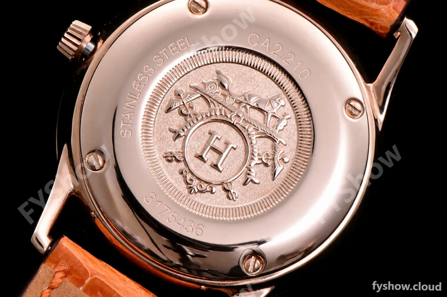 Hermes Slim D Series RG/LE BVF Wht/Bro Quartz - Image 8
