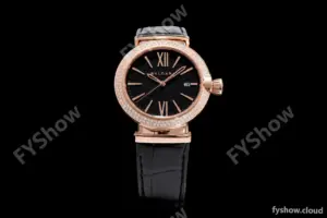Bvlgari LVCEA Series RG/LE Blk/Blk Diams BVF Automatic