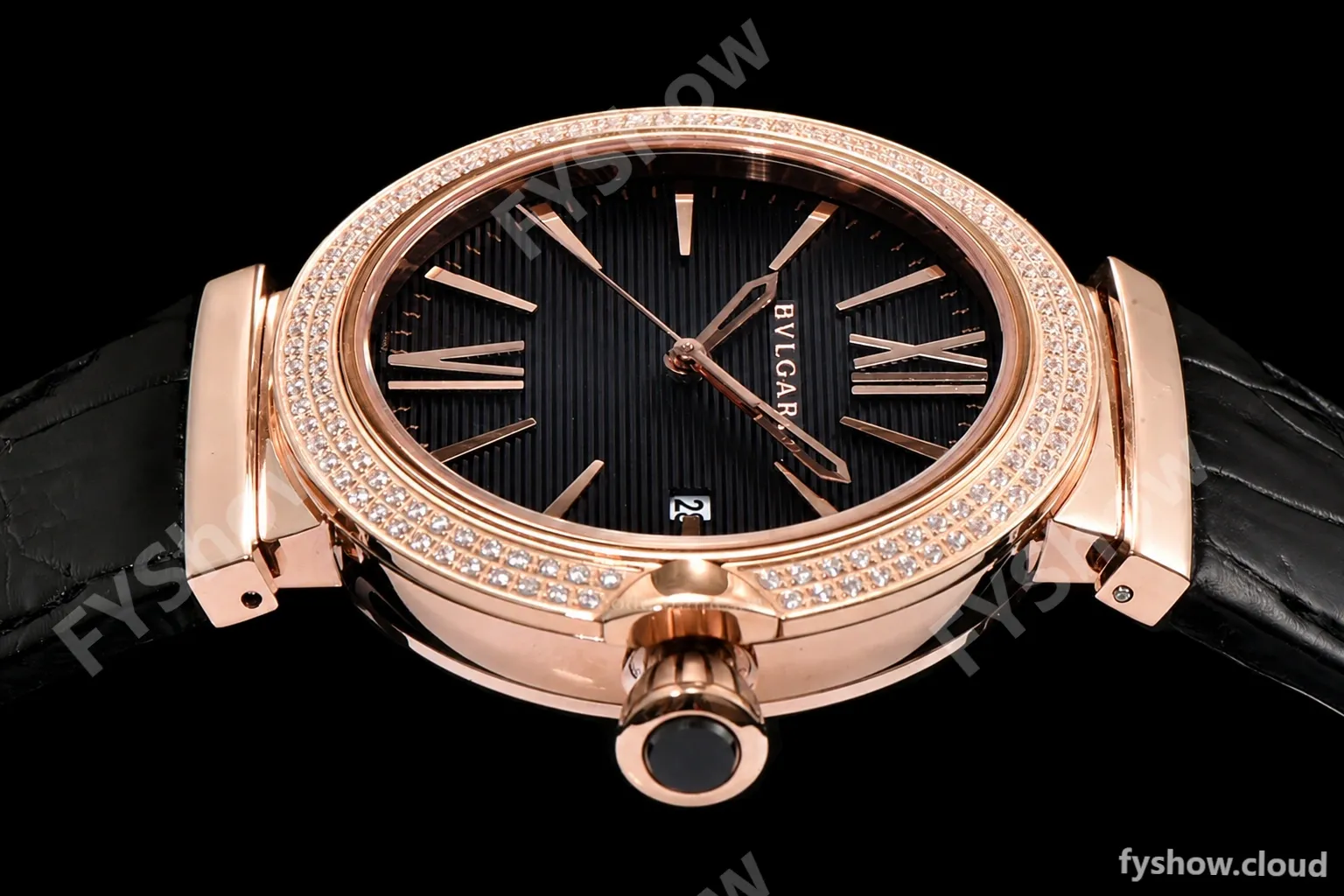 Bvlgari LVCEA Series RG/LE Blk/Blk Diams BVF Automatic - Image 8