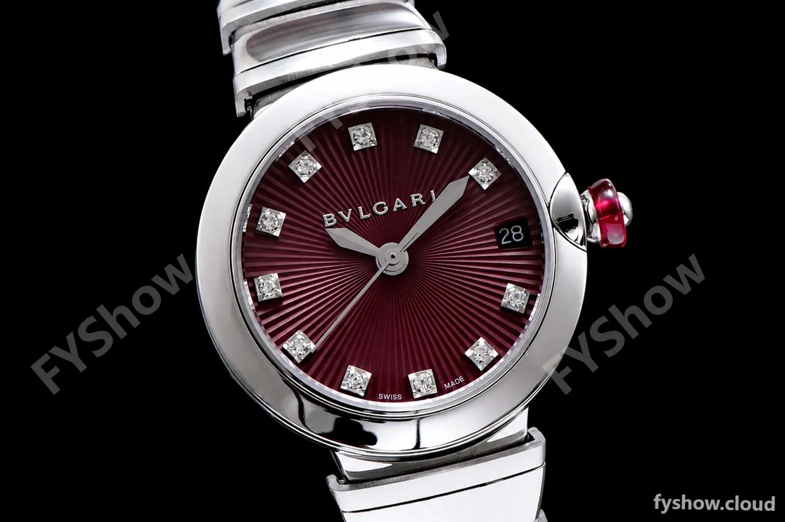 Bvlgari LVCEA Series SS/SS Red BVF Automatic/Quartz 102199 LU33WSSD/11 - Image 3