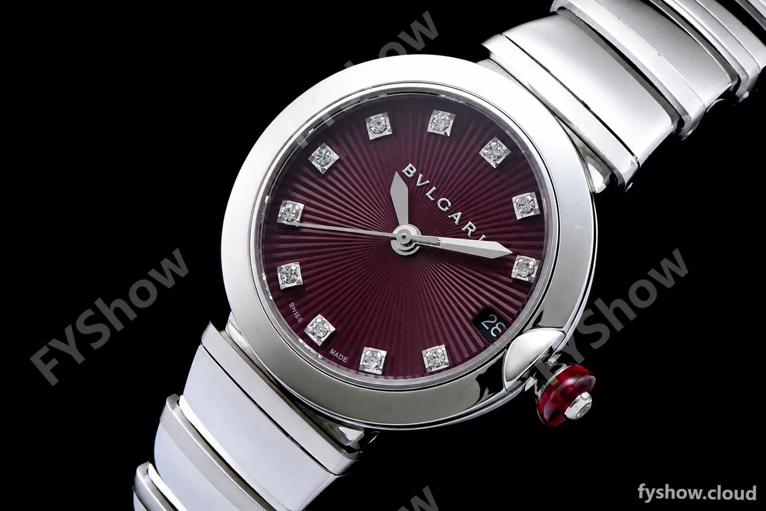 Bvlgari LVCEA Series SS/SS Red BVF Automatic/Quartz 102199 LU33WSSD/11 - Image 6