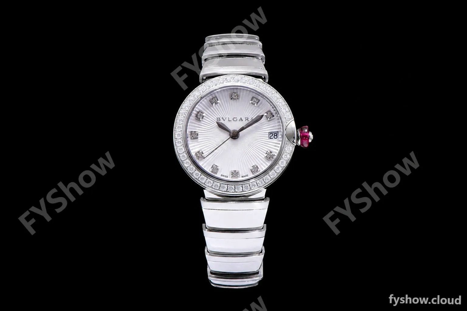 Bvlgari LVCEA Series Diams SS/SS Wht BVF Automatic/Quartz 102195 LU28C6SSD