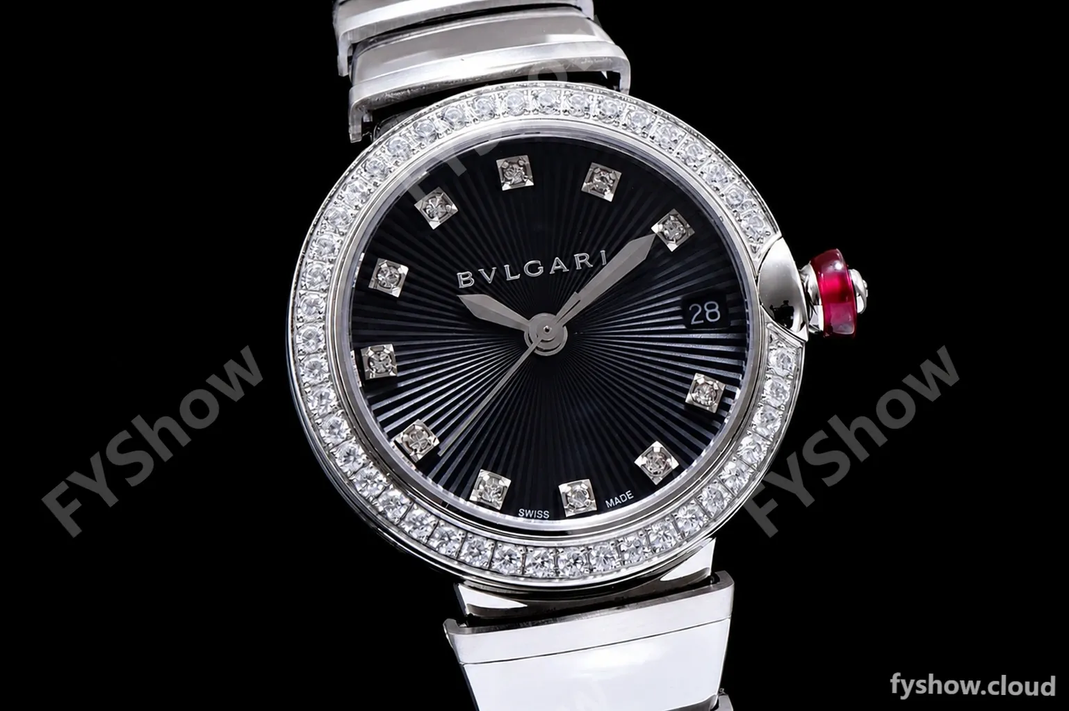 Bvlgari LVCEA Series Diams SS/SS Blk BVF Automatic/Quartz 102195 LU28C6SSD - Image 3