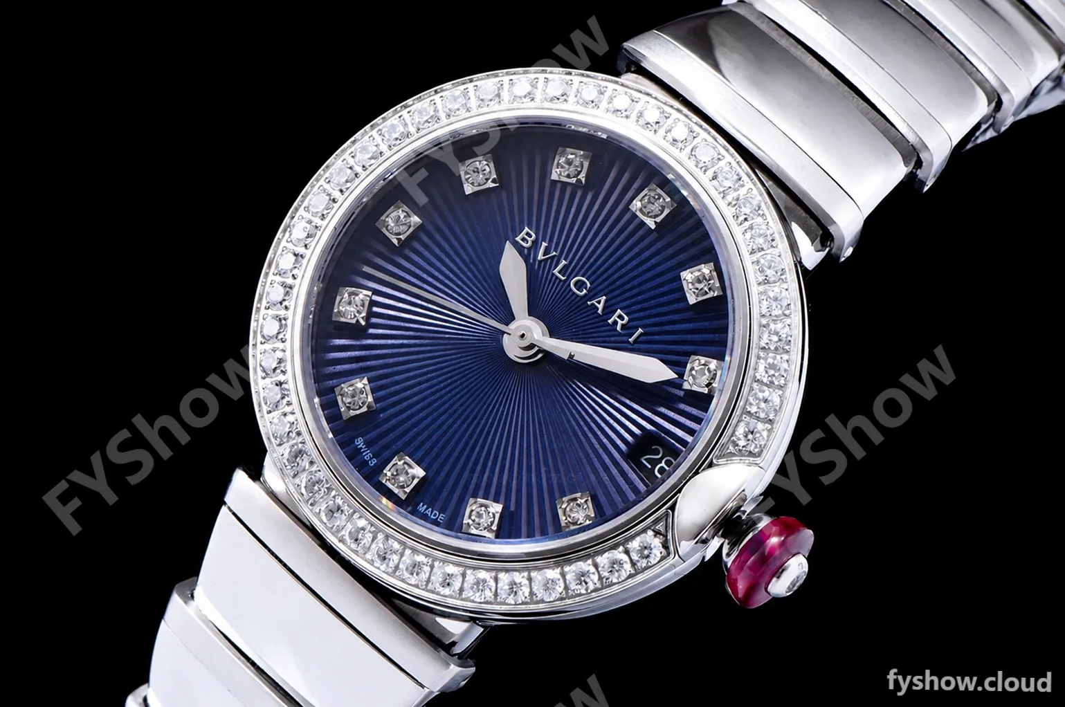 Bvlgari LVCEA Series Diams SS/SS Blk BVF Automatic/Quartz 102195 LU28C6SSD - Image 7