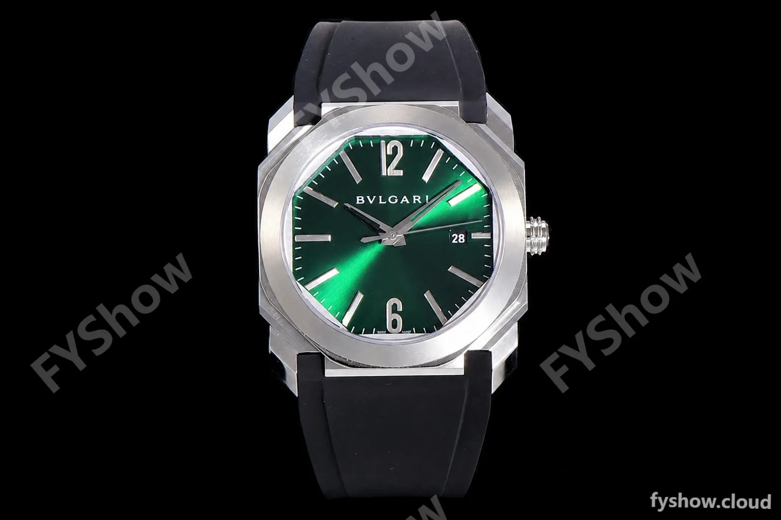 Bvlgari OCTO Series SS/RU Blk/Gre BVF Automatic 102429 BGO38C3SLD