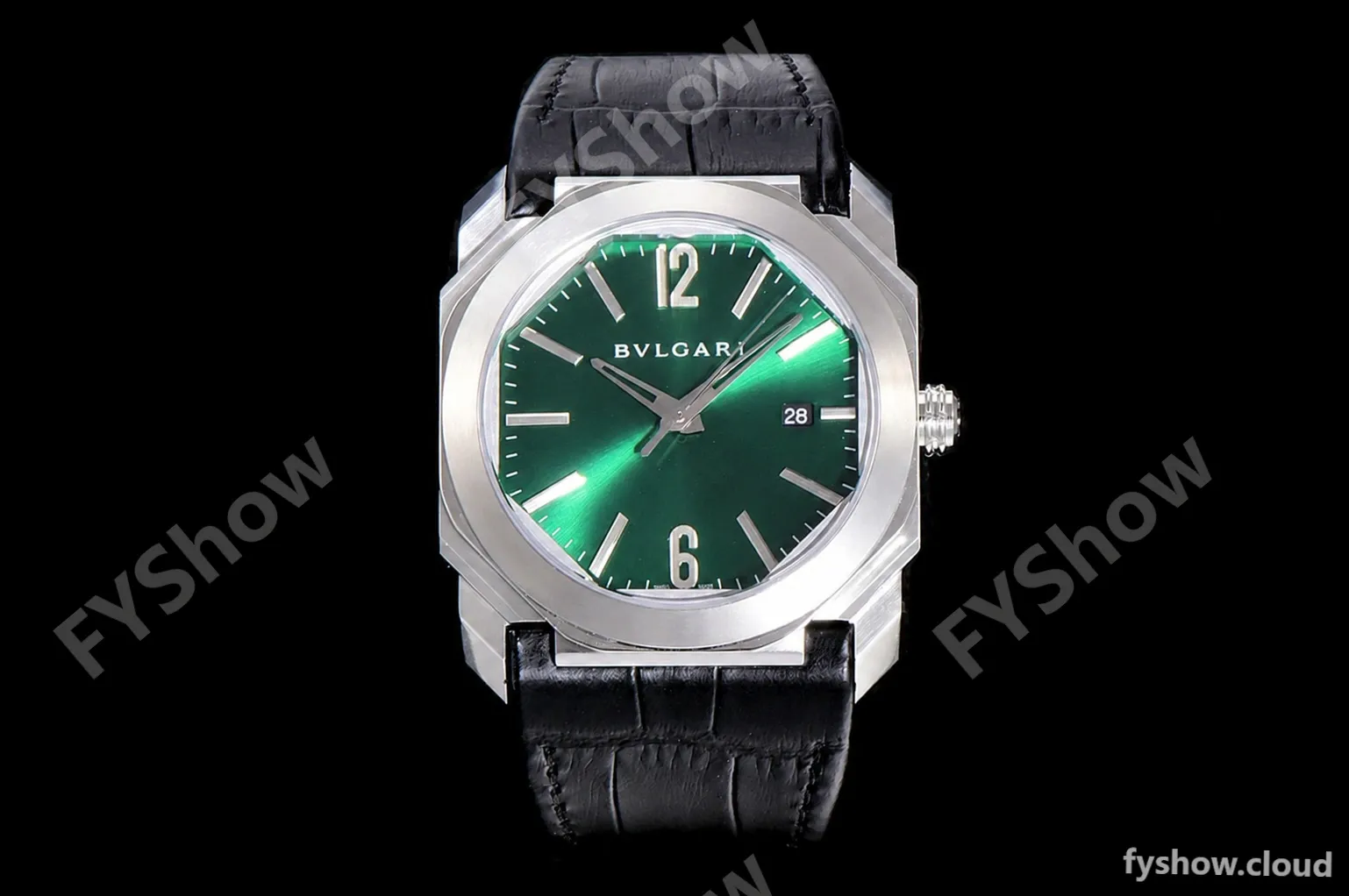 Bvlgari OCTO Series SS/LE Blk/Gre BVF Automatic 102429 BGO38C3SLD