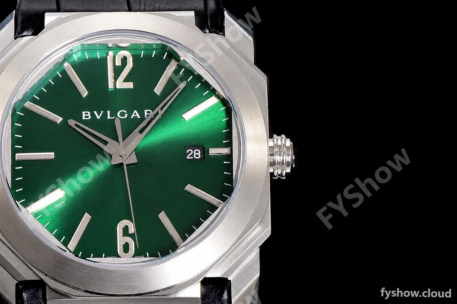 Bvlgari OCTO Series SS/LE Blk/Gre BVF Automatic 102429 BGO38C3SLD - Image 2