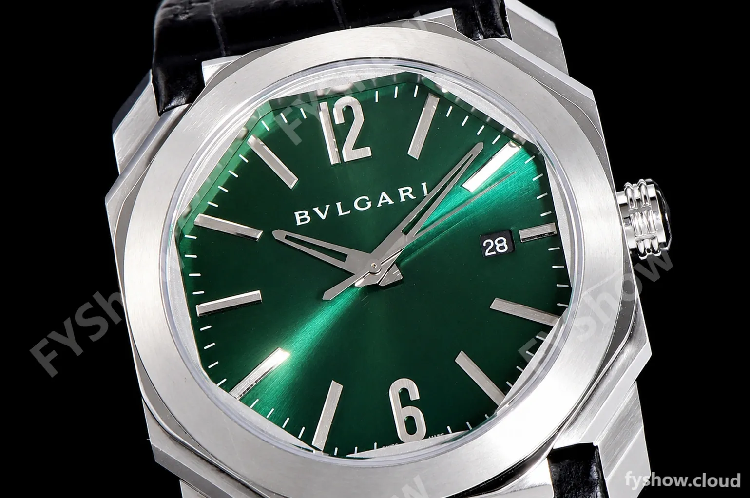 Bvlgari OCTO Series SS/LE Blk/Gre BVF Automatic 102429 BGO38C3SLD - Image 3