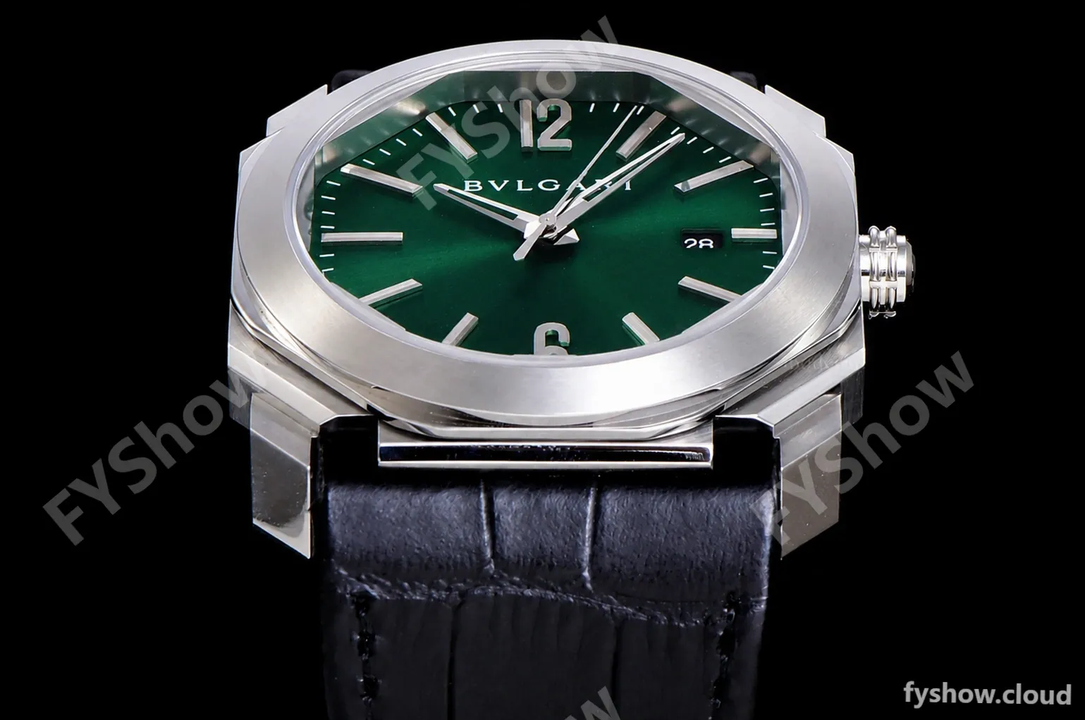 Bvlgari OCTO Series SS/LE Blk/Gre BVF Automatic 102429 BGO38C3SLD - Image 4