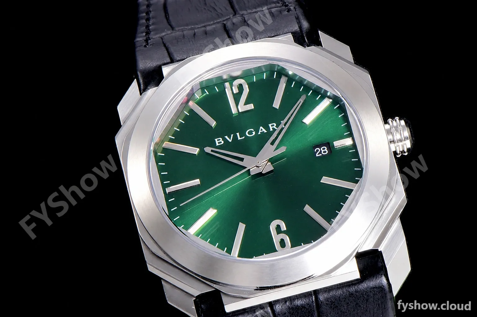 Bvlgari OCTO Series SS/LE Blk/Gre BVF Automatic 102429 BGO38C3SLD - Image 6