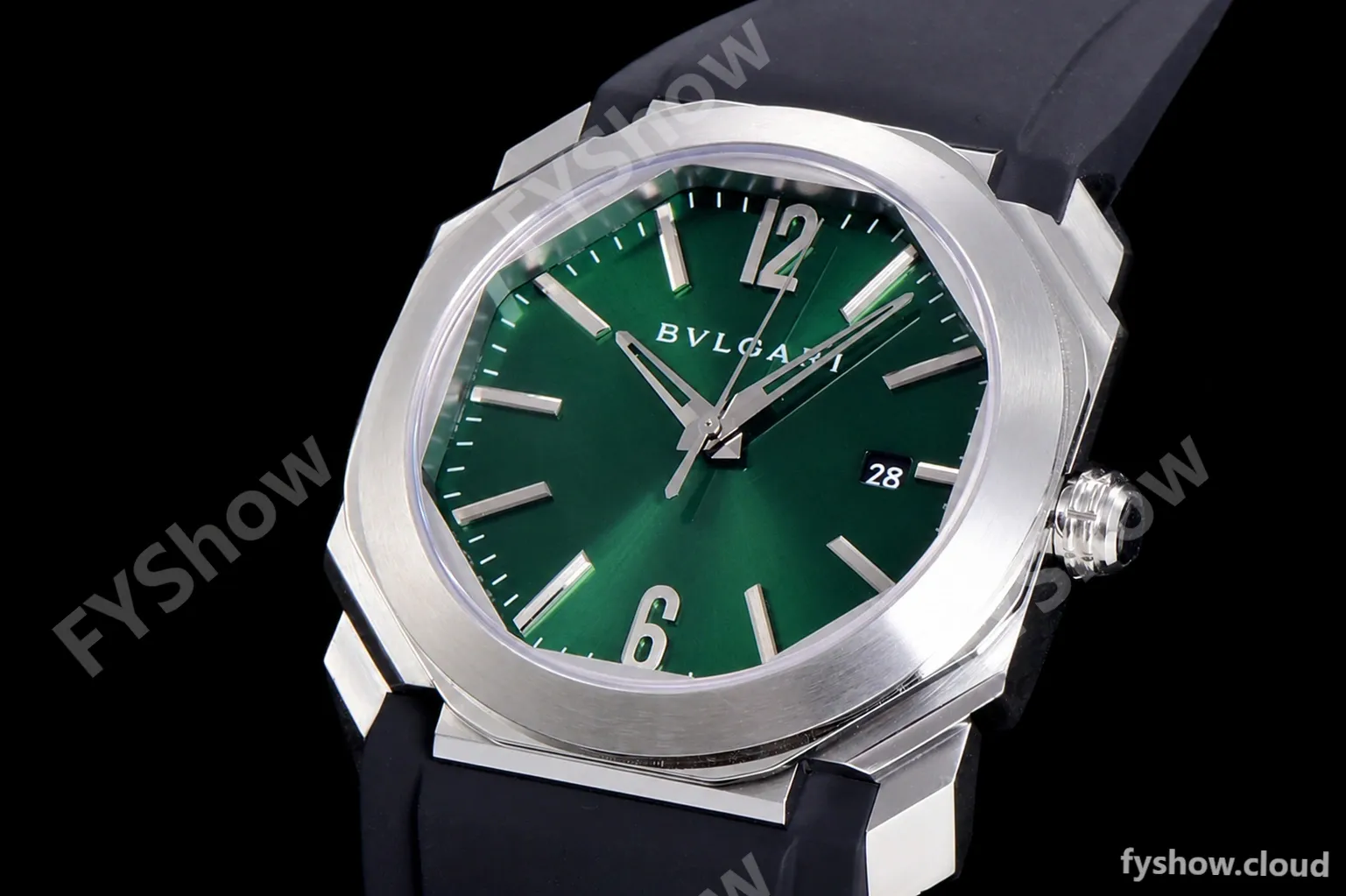 Bvlgari OCTO Series SS/RU Blk/Gre BVF Automatic 102429 BGO38C3SLD - Image 7