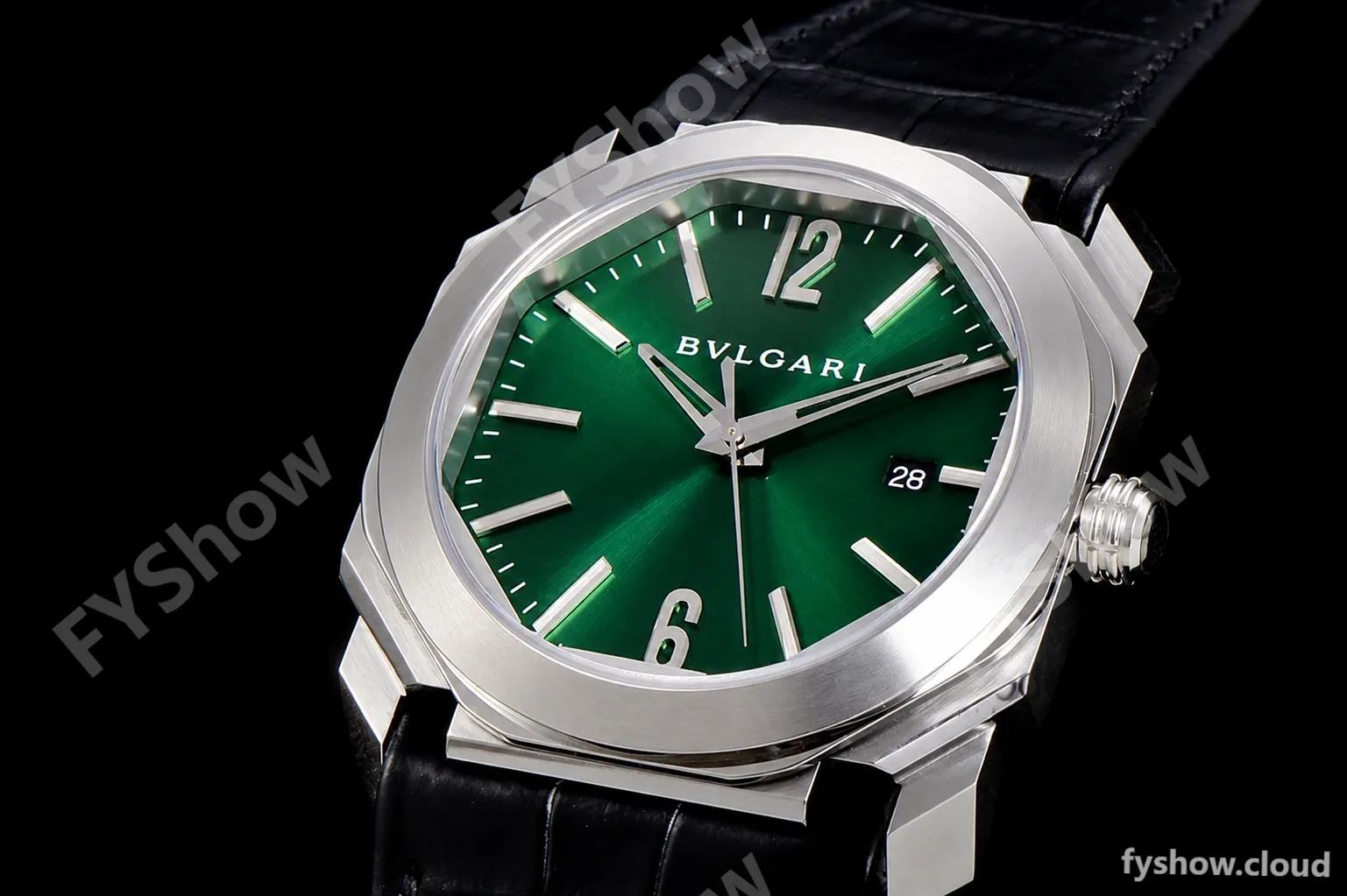 Bvlgari OCTO Series SS/LE Blk/Gre BVF Automatic 102429 BGO38C3SLD - Image 7
