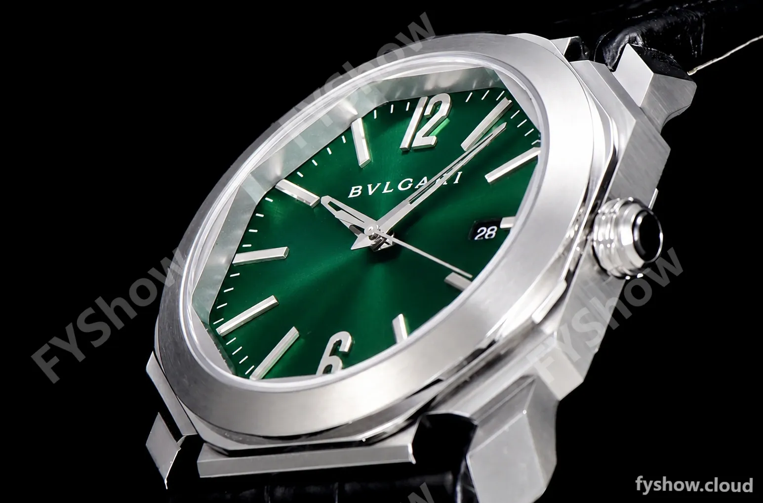 Bvlgari OCTO Series SS/LE Blk/Gre BVF Automatic 102429 BGO38C3SLD - Image 8