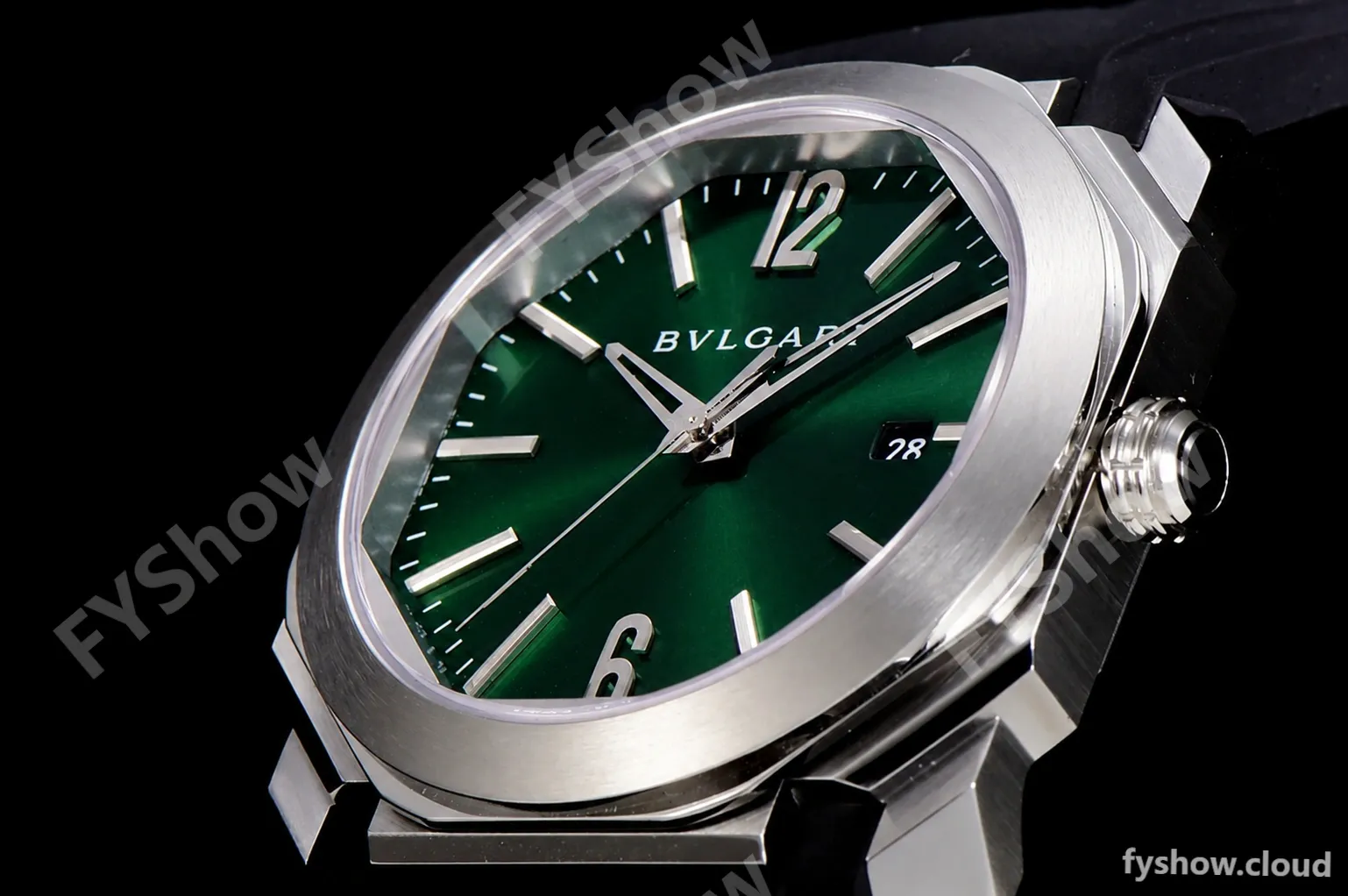 Bvlgari OCTO Series SS/RU Blk/Gre BVF Automatic 102429 BGO38C3SLD - Image 8