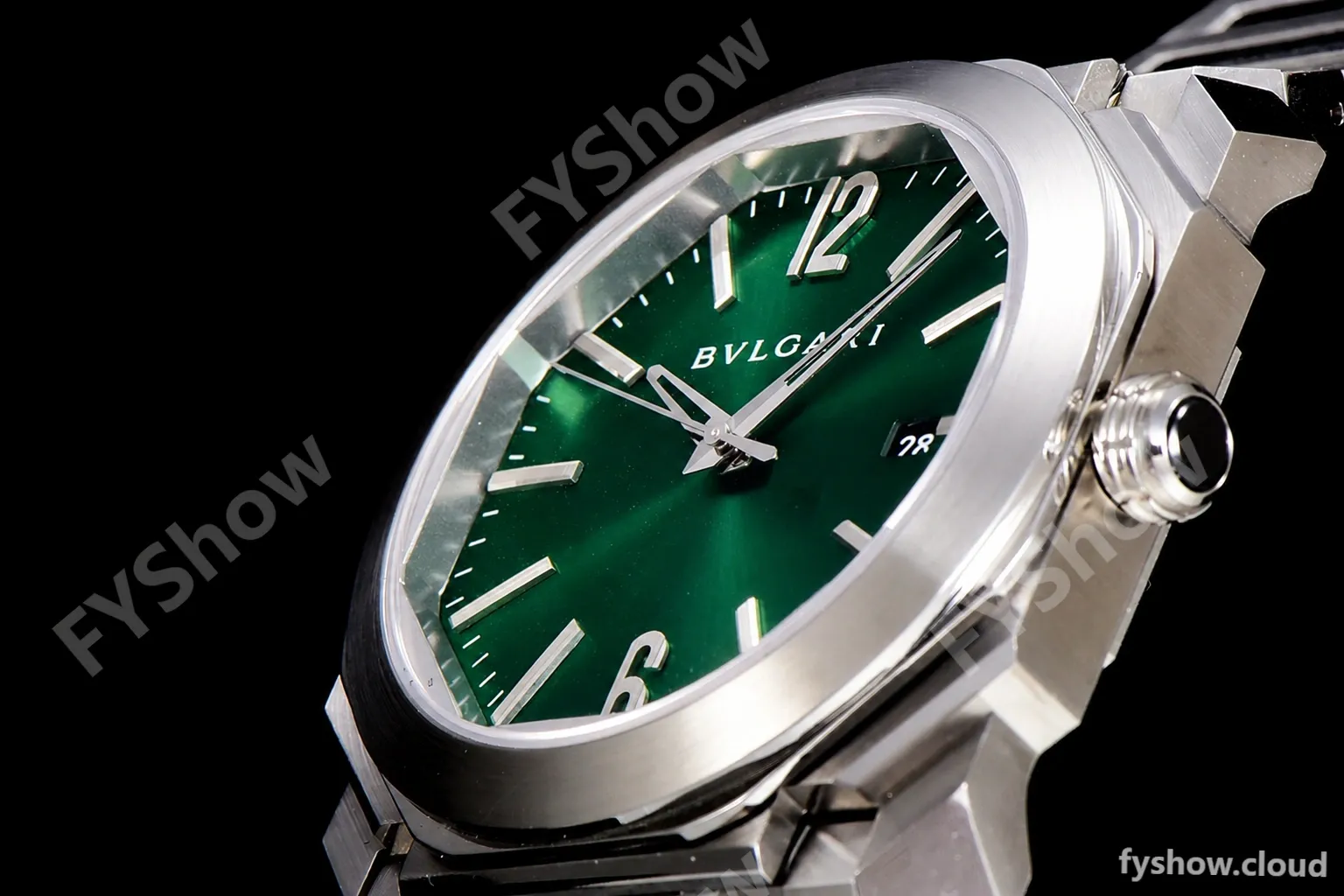 Bvlgari OCTO Series SS/LE Blk/Gre BVF Automatic 102429 BGO38C3SLD - Image 9