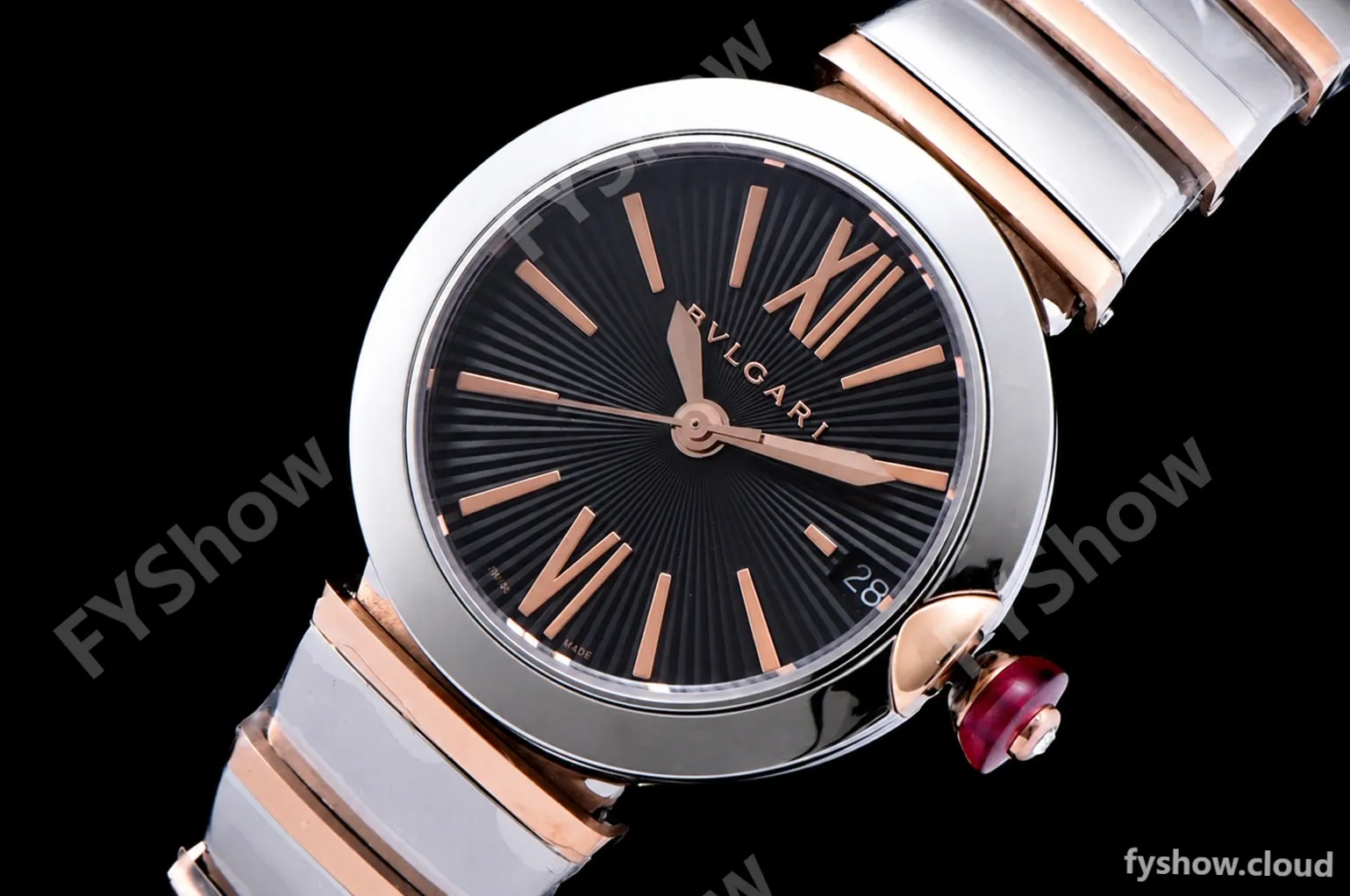 Bvlgari LVCEA Series RG/RG TT Blk BVF Automatic/Quartz 102197 LU33C6SSPGD - Image 6