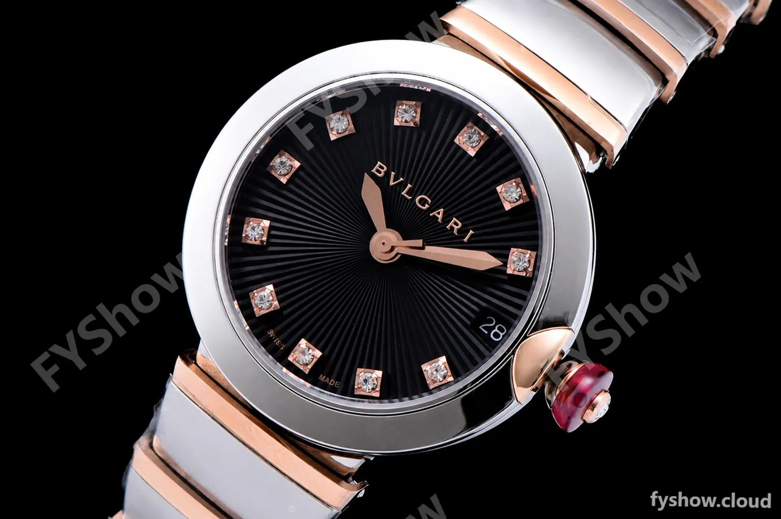 Bvlgari LVCEA Series RG/RG TT Blk BVF Automatic/Quartz 102198 LU33WSPGSPGD/11 - Image 5