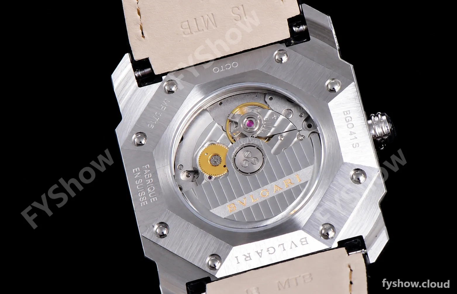 Bvlgari OCTO Series SS/LE Blk/Gre BVF Automatic 102429 BGO38C3SLD - Image 12