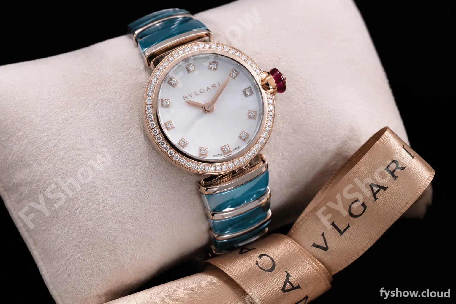 Bvlgari LVCEA Series Diamonds RG/RG TT Wht BVF Automatic/Quartz