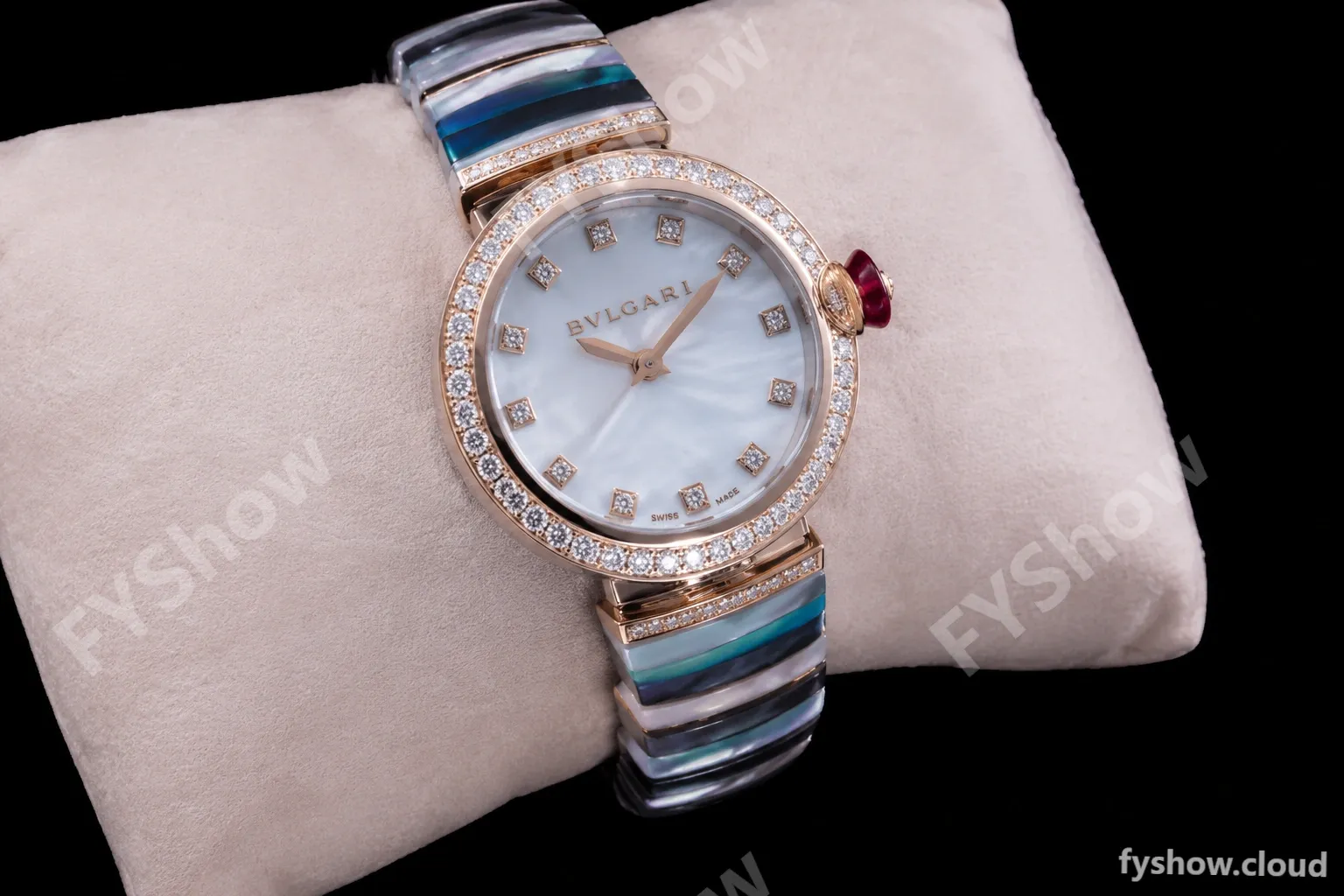Bvlgari LVCEA Series Diamonds RG/RG TT Wht BVF Automatic/Quartz