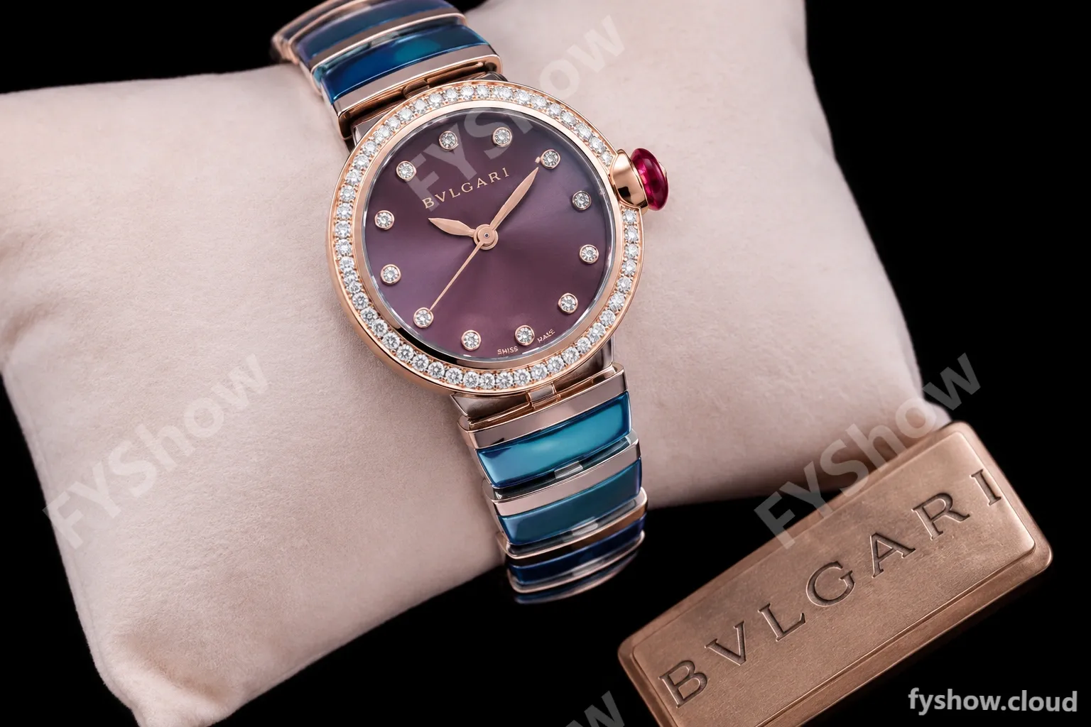 Bvlgari LVCEA Series Diamonds RG/RG TT Red BVF Automatic/Quartz