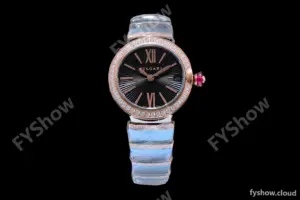 Bvlgari LVCEA Series Diamonds RG/RG TT Blk BVF Automatic/Quartz