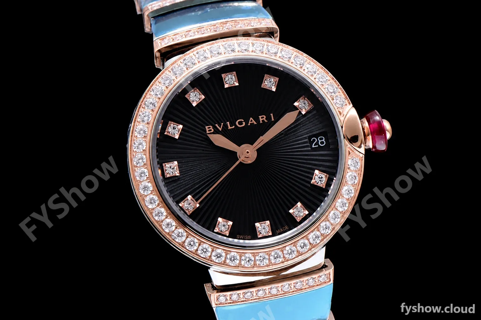 Bvlgari LVCEA Series Diamonds RG/RG TT Blk BVF Automatic/Quartz - Image 3