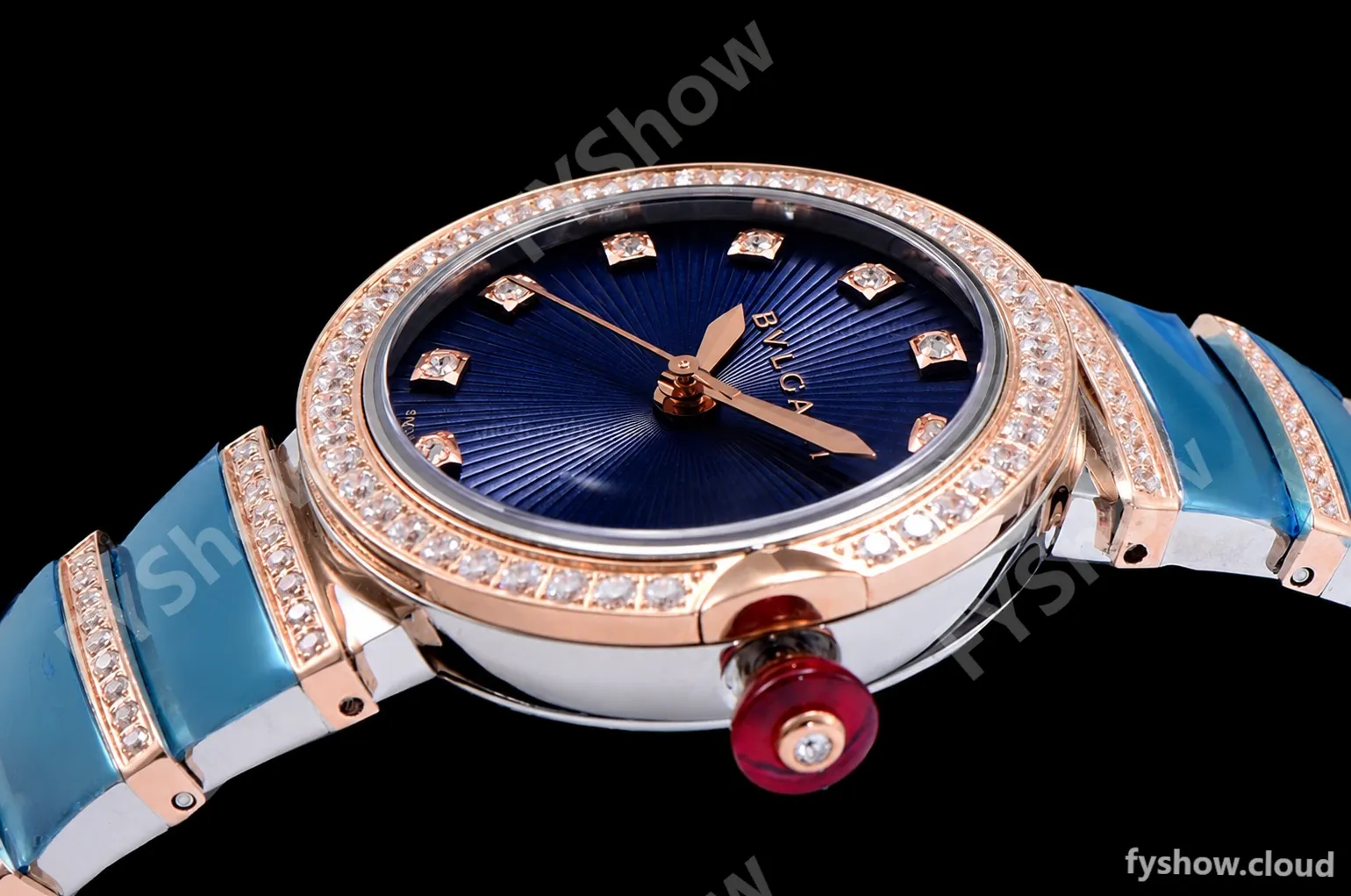 Bvlgari LVCEA Series Diamonds RG/RG TT Blu BVF Automatic/Quartz - Image 4