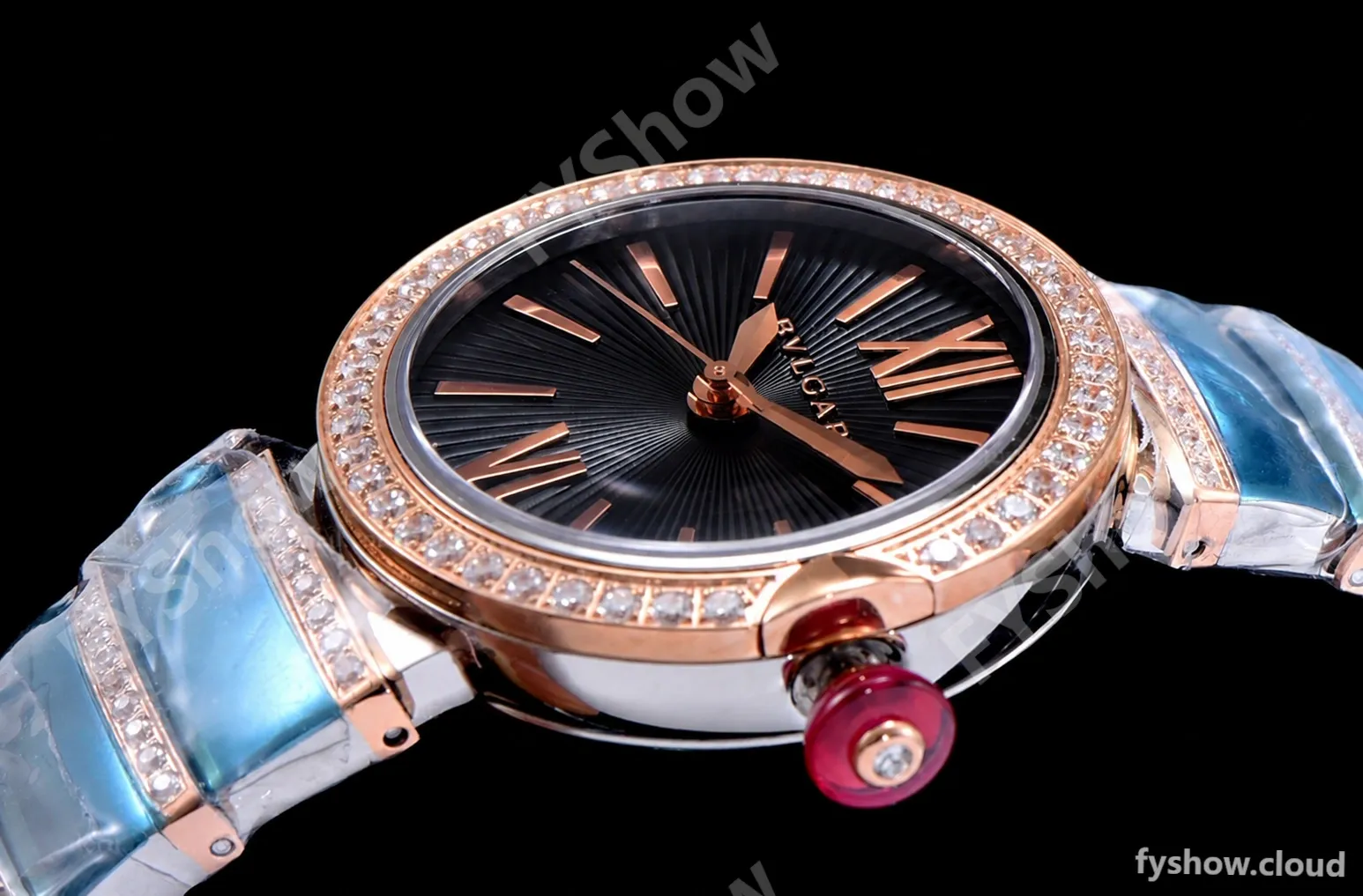 Bvlgari LVCEA Series Diamonds RG/RG TT Blk BVF Automatic/Quartz - Image 3