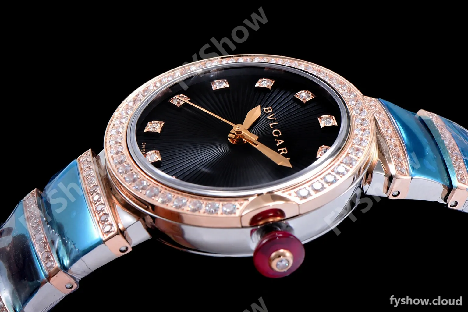 Bvlgari LVCEA Series Diamonds RG/RG TT Blk BVF Automatic/Quartz - Image 4