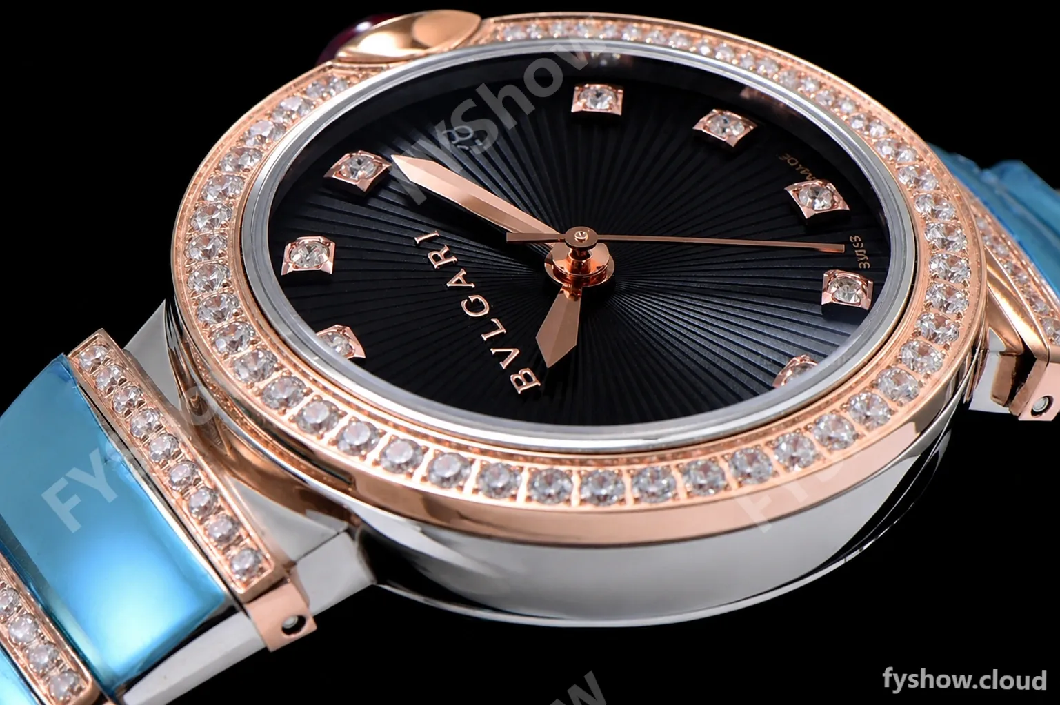 Bvlgari LVCEA Series Diamonds RG/RG TT Blk BVF Automatic/Quartz - Image 5