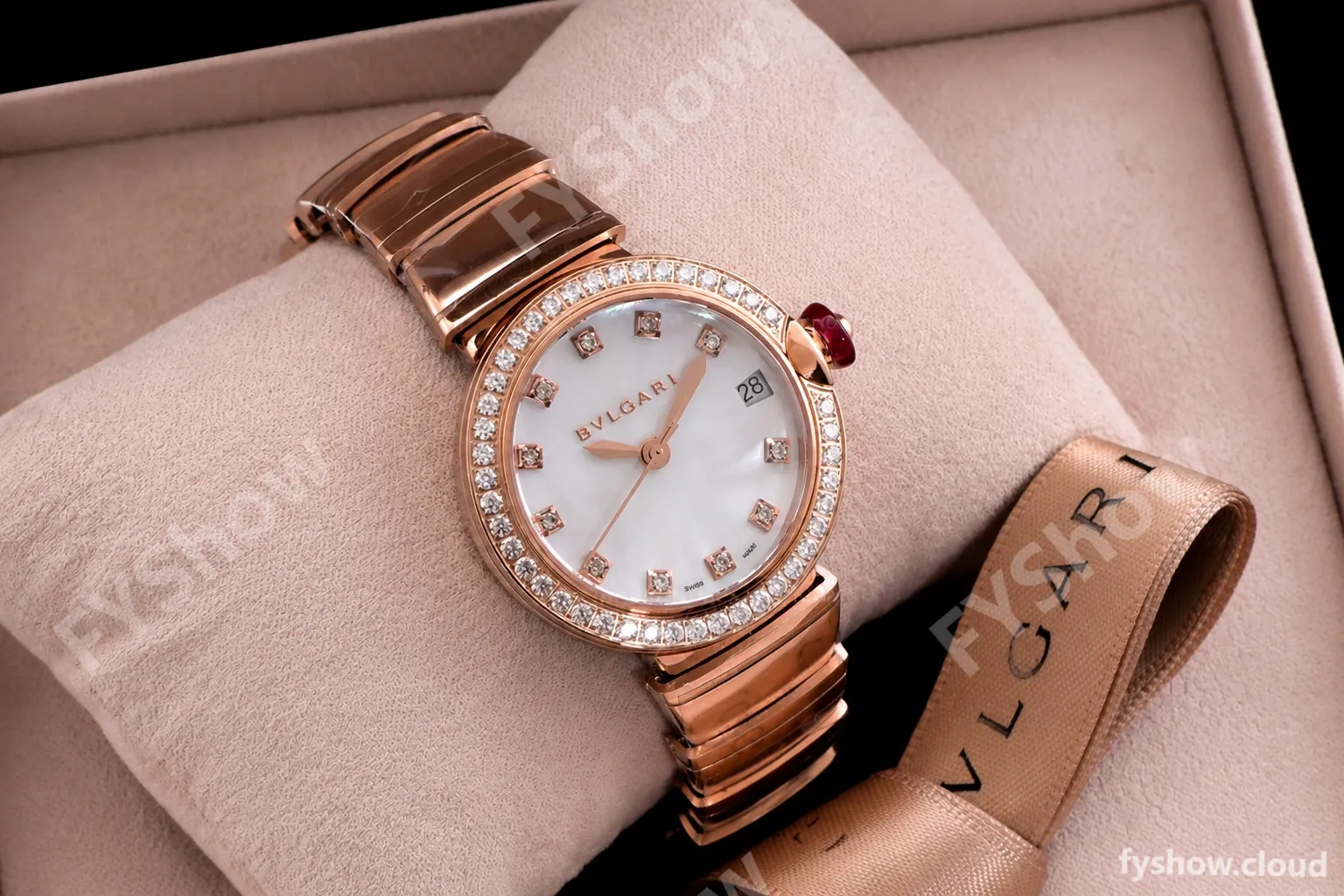Bvlgari LVCEA Series Diams RG/RG Wht BVF Automatic/Quartz