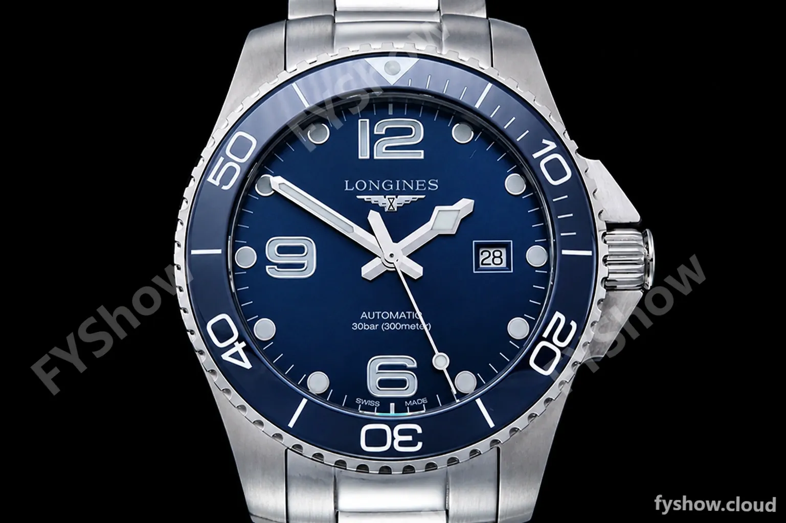 Longines - HydroConquest Mens 43mm SS/SS Blue XF A2892 - Image 2
