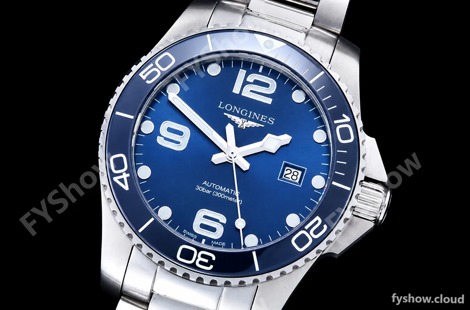 Longines - HydroConquest Mens 43mm SS/SS Blue XF A2892 - Image 5