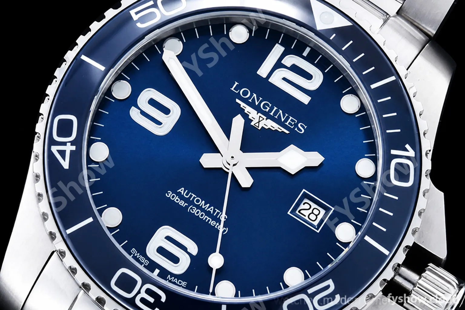 Longines - HydroConquest Mens 43mm SS/SS Blue XF A2892 - Image 6