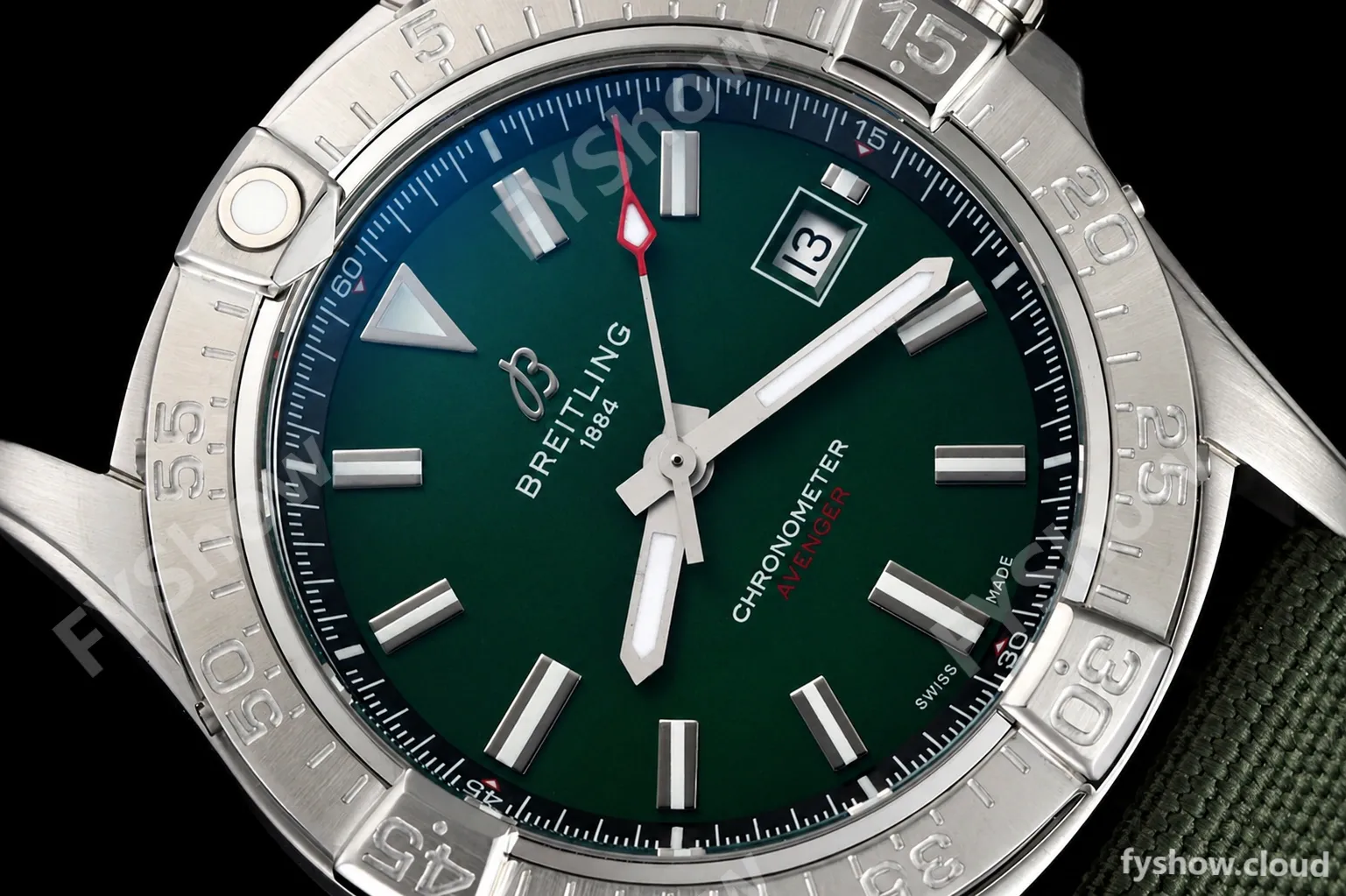 Breitling - Avenger Automatic 42mm SS/NY Green/Stk BLSF A2824 - Image 3